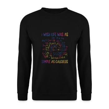 Ich Wünschte, Das Leben Wäre So Einfach - Unisex Pullover - Schwarz - Vorne - Alina (178cm) & Michal (187cm)