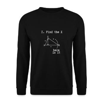 Find the X in Math - Unisex Sweatshirt - black - Front - Alina (178cm) & Michal (187cm)
