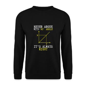 The angle is always right - Unisex Sweatshirt - black - Front - Alina (178cm) & Michal (187cm)