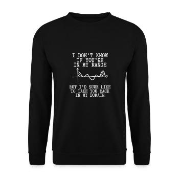 In Meinem Bereich Zurück kommen - Unisex Pullover - Schwarz - Vorne - Alina (178cm) & Michal (187cm)