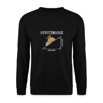 Hypotenuse Moose Angle - Unisex Sweatshirt - black - Front - Alina (178cm) & Michal (187cm)