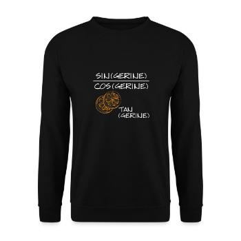 Sin And Cos Mandarin - Unisex Sweatshirt - black - Front - Alina (178cm) & Michal (187cm)
