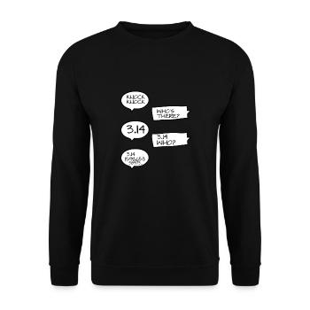 Funny Math Jokes In Pi - Unisex Sweatshirt - black - Front - Alina (178cm) & Michal (187cm)