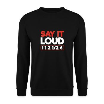 Sag Es Laut Mathe - Unisex Pullover - Schwarz - Vorne - Alina (178cm) & Michal (187cm)