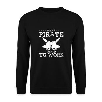 Pirate forcé de travailler - Sweat-shirt Unisexe - noir - Devant - Alina (178cm) & Michal (187cm)