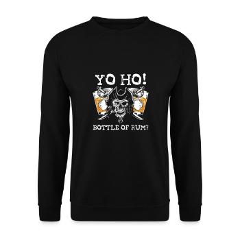 Yo Ho Bouteille de rhum - Sweat-shirt Unisexe - noir - Devant - Alina (178cm) & Michal (187cm)