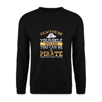 Vous pouvez être un pirate - Sweat-shirt Unisexe - noir - Devant - Alina (178cm) & Michal (187cm)