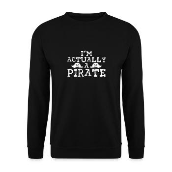Je suis en fait un pirate - Sweat-shirt Unisexe - noir - Devant - Alina (178cm) & Michal (187cm)
