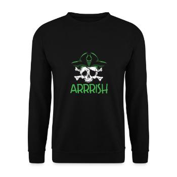 Pirate vert irlandais - Sweat-shirt Unisexe - noir - Devant - Alina (178cm) & Michal (187cm)