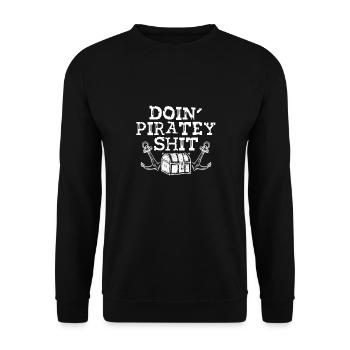 Faire pirate - Sweat-shirt Unisexe - noir - Devant - Alina (178cm) & Michal (187cm)
