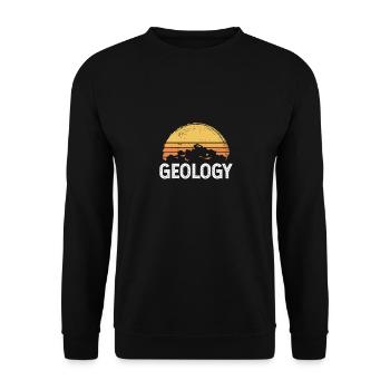 Geologist Sun - Unisex Sweatshirt - black - Front - Alina (178cm) & Michal (187cm)