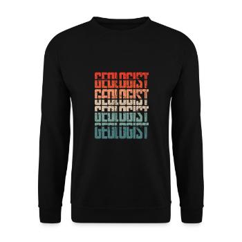 Geologist retro vintage - Unisex Sweatshirt - black - Front - Alina (178cm) & Michal (187cm)
