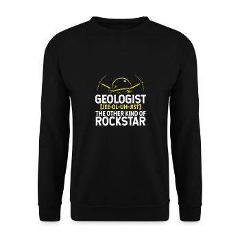 Geologist is a star - Unisex Sweatshirt - black - Front - Alina (178cm) & Michal (187cm)