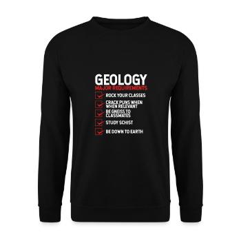 Geologist List - Unisex Sweatshirt - black - Front - Alina (178cm) & Michal (187cm)