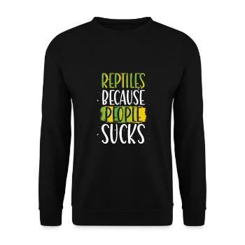 Reptiles parce que les gens sont de la merde - Sweat-shirt Unisexe - noir - Devant - Alina (178cm) & Michal (187cm)