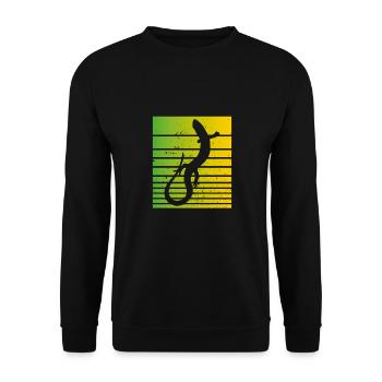 Lézard noir - Sweat-shirt Unisexe - noir - Devant - Alina (178cm) & Michal (187cm)