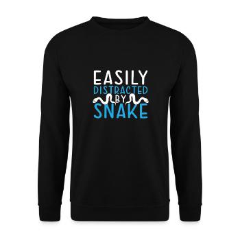 Facilement distrait par le serpent - Sweat-shirt Unisexe - noir - Devant - Alina (178cm) & Michal (187cm)