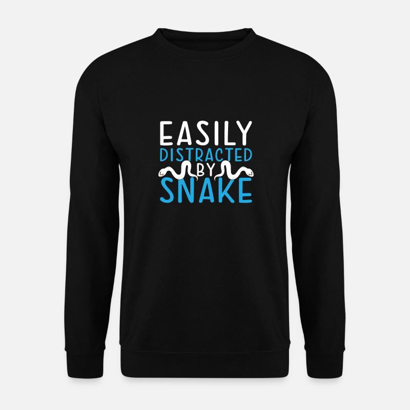 Leicht Von Schlange Abgelenkt - Unisex Pullover - Schwarz