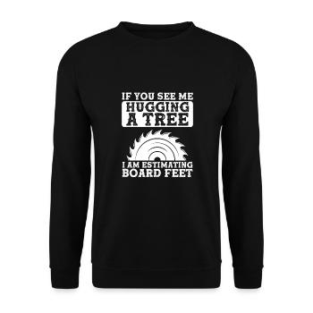 Sehen Sie, Wie Ich Einen Baum Umarme - Unisex Pullover - Schwarz - Vorne - Alina (178cm) & Michal (187cm)