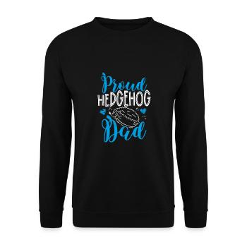 Proud Hedgehog Papa - Unisex Sweatshirt - black - Front - Alina (178cm) & Michal (187cm)