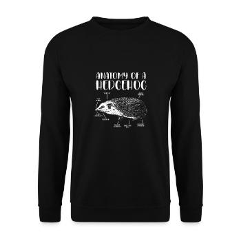 Anatomy of a Hedgehog - Unisex Sweatshirt - black - Front - Alina (178cm) & Michal (187cm)