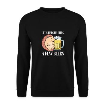 Lass Uns Ein Paar Bier Trinken - Unisex Pullover - Schwarz - Vorne - Alina (178cm) & Michal (187cm)