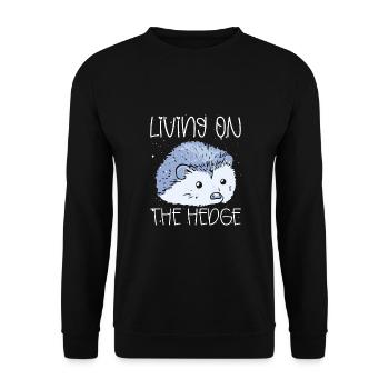 Life On The Hedgehogs - Unisex Sweatshirt - black - Front - Alina (178cm) & Michal (187cm)