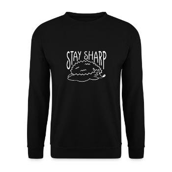 Stay Sharp - Unisex Sweatshirt - black - Front - Alina (178cm) & Michal (187cm)