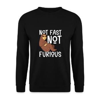 Pas rapide, pas en colère - Sweat-shirt Unisexe - noir - Devant - Alina (178cm) & Michal (187cm)