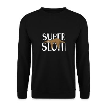 Super sloth - Unisex Sweatshirt - black - Front - Alina (178cm) & Michal (187cm)