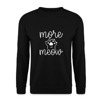 Mehr Meow katze - Unisex Pullover - Schwarz - Vorne - Alina (178cm) & Michal (187cm)