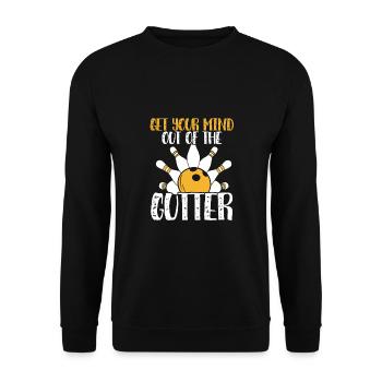 Get your thoughts out of the gutter - Unisex Sweatshirt - black - Front - Alina (178cm) & Michal (187cm)