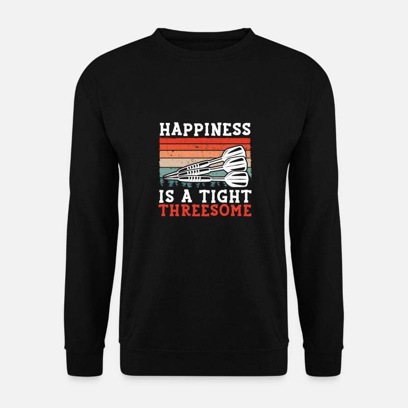 Happiness is a close threesome - Unisex Sweatshirt - black