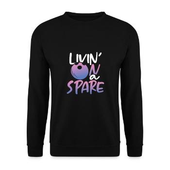 Getting by with little - Unisex Sweatshirt - black - Front - Alina (178cm) & Michal (187cm)