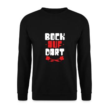 Bock auf Dart - Unisex Pullover - Schwarz - Vorne - Alina (178cm) & Michal (187cm)