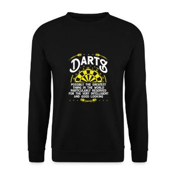 The biggest thing is darts - Unisex Sweatshirt - black - Front - Alina (178cm) & Michal (187cm)