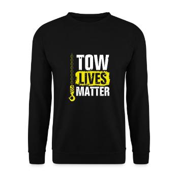 Zwei Leben Sind Wichtig - Unisex Pullover - Schwarz - Vorne - Alina (178cm) & Michal (187cm)