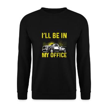 I Am In My Office - Unisex Sweatshirt - black - Front - Alina (178cm) & Michal (187cm)