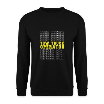 Abschleppwagenbetreiber - Unisex Pullover - Schwarz - Vorne - Alina (178cm) & Michal (187cm)