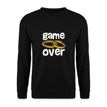 The game is over with rings - Unisex Sweatshirt - black - Front - Alina (178cm) & Michal (187cm)