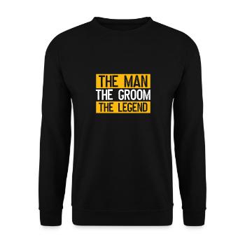 Groom the legend - Unisex Sweatshirt - black - Front - Alina (178cm) & Michal (187cm)