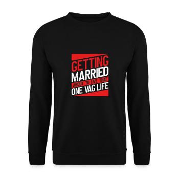 Living with a woman - Unisex Sweatshirt - black - Front - Alina (178cm) & Michal (187cm)