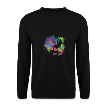 Summer flying surfer - Unisex Sweatshirt - black - Front - Alina (178cm) & Michal (187cm)