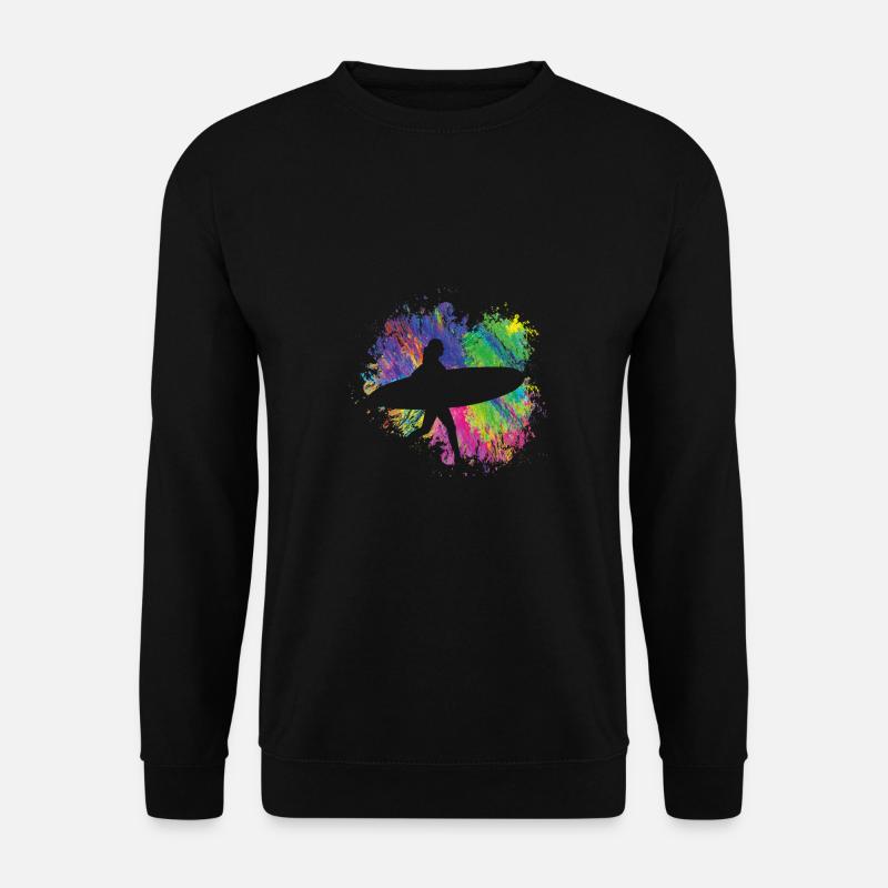 Summer surfers with board - Unisex Sweatshirt - black