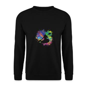 Canoeing in summer - Unisex Sweatshirt - black - Front - Alina (178cm) & Michal (187cm)