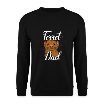 Netter Frettchen vater - Unisex Pullover - Schwarz - Vorne - Alina (178cm) & Michal (187cm)