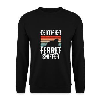 Renifleur de furet certifié - Sweat-shirt Unisexe - noir - Devant - Alina (178cm) & Michal (187cm)