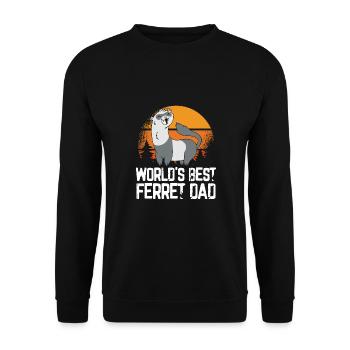 Weltbester Frettchen-vater - Unisex Pullover - Schwarz - Vorne - Alina (178cm) & Michal (187cm)