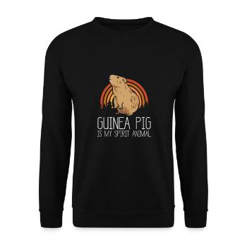 Le cochon d’Inde est mon animal d’âme - Sweat-shirt Unisexe - noir - Devant - Alina (178cm) & Michal (187cm)