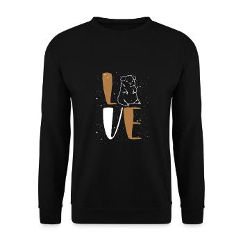J’adore les cochons d’Inde - Sweat-shirt Unisexe - noir - Devant - Alina (178cm) & Michal (187cm)